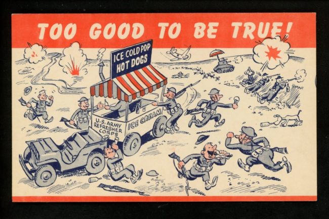 1942-postcard-fordgp-pulling-icecream-cart1