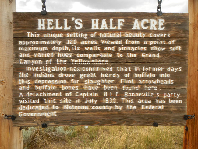 Hellís Half Acre Marker