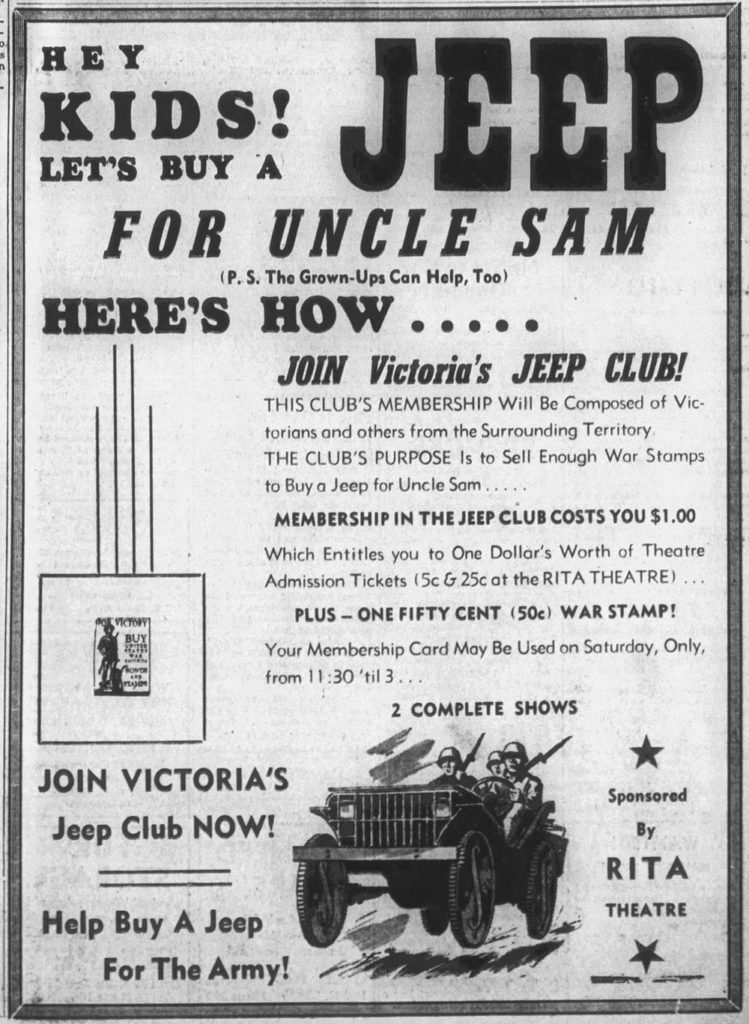 1943-04-21-victoria-advocate-tx-jeep-club-bonds-kids-lores