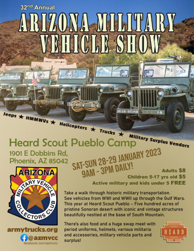 Jan 2023 MVCC Arizona Military Vehicle Show eWillys