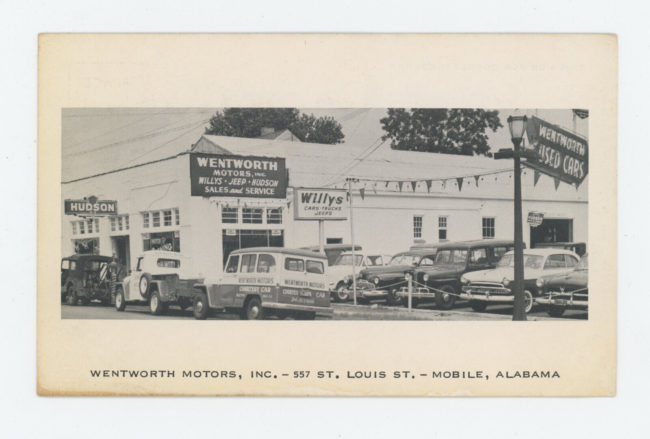 1955ish-postcard-wentworth-motors-alabama1