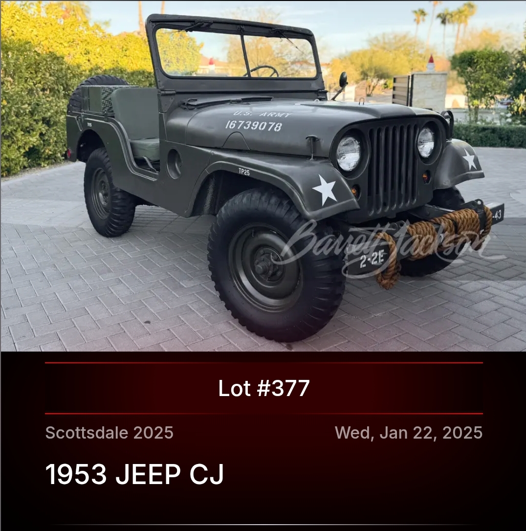 Barrett Jackson 2025 Scottsdale Preview eWillys